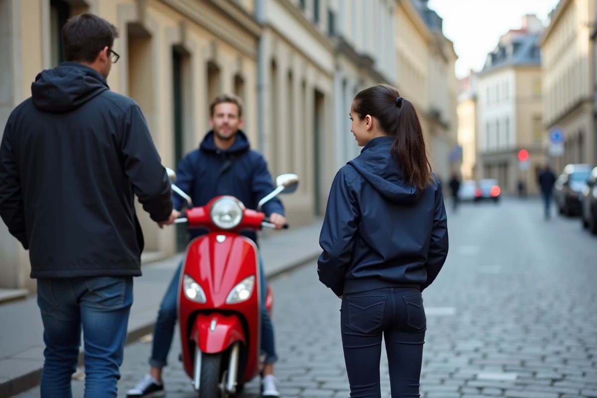 Jeune fille écoutant un instructeur près d